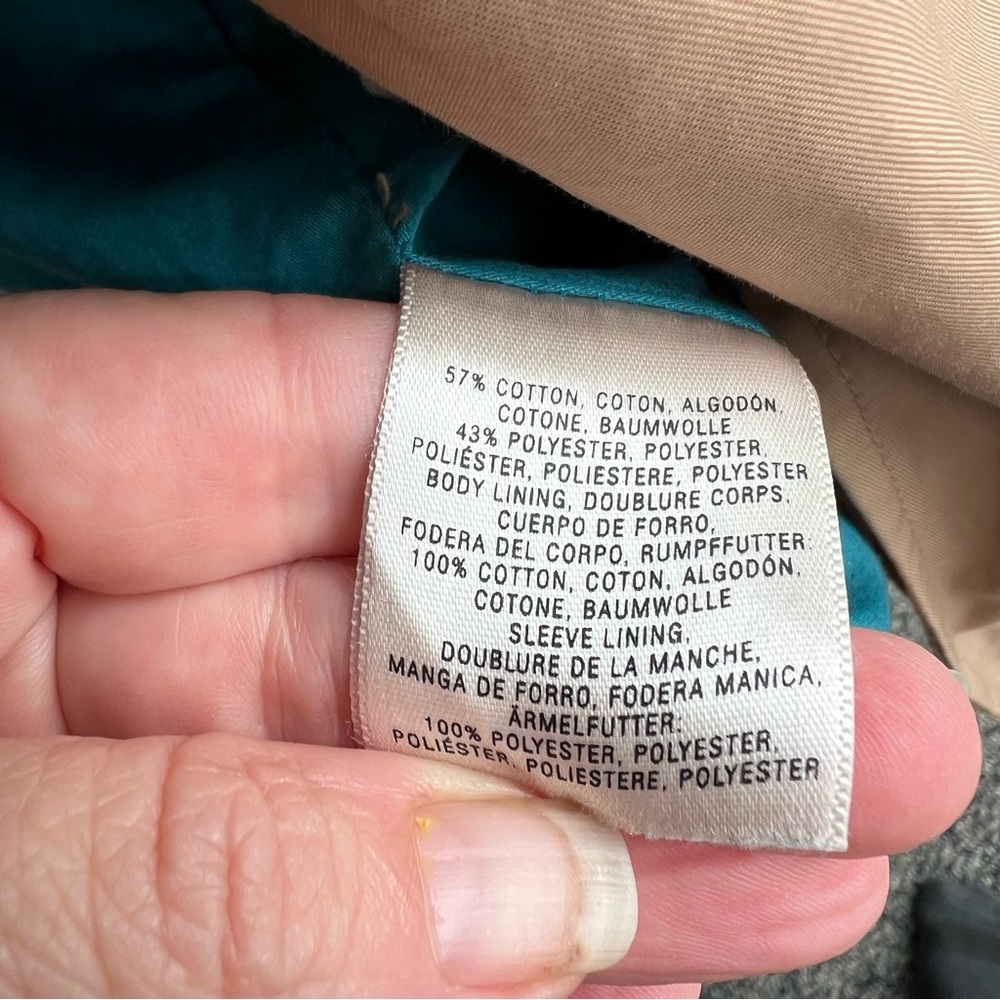 Anthropologie Elevenses Beige Ruffle Trench Coat - Picture 8 of 12
